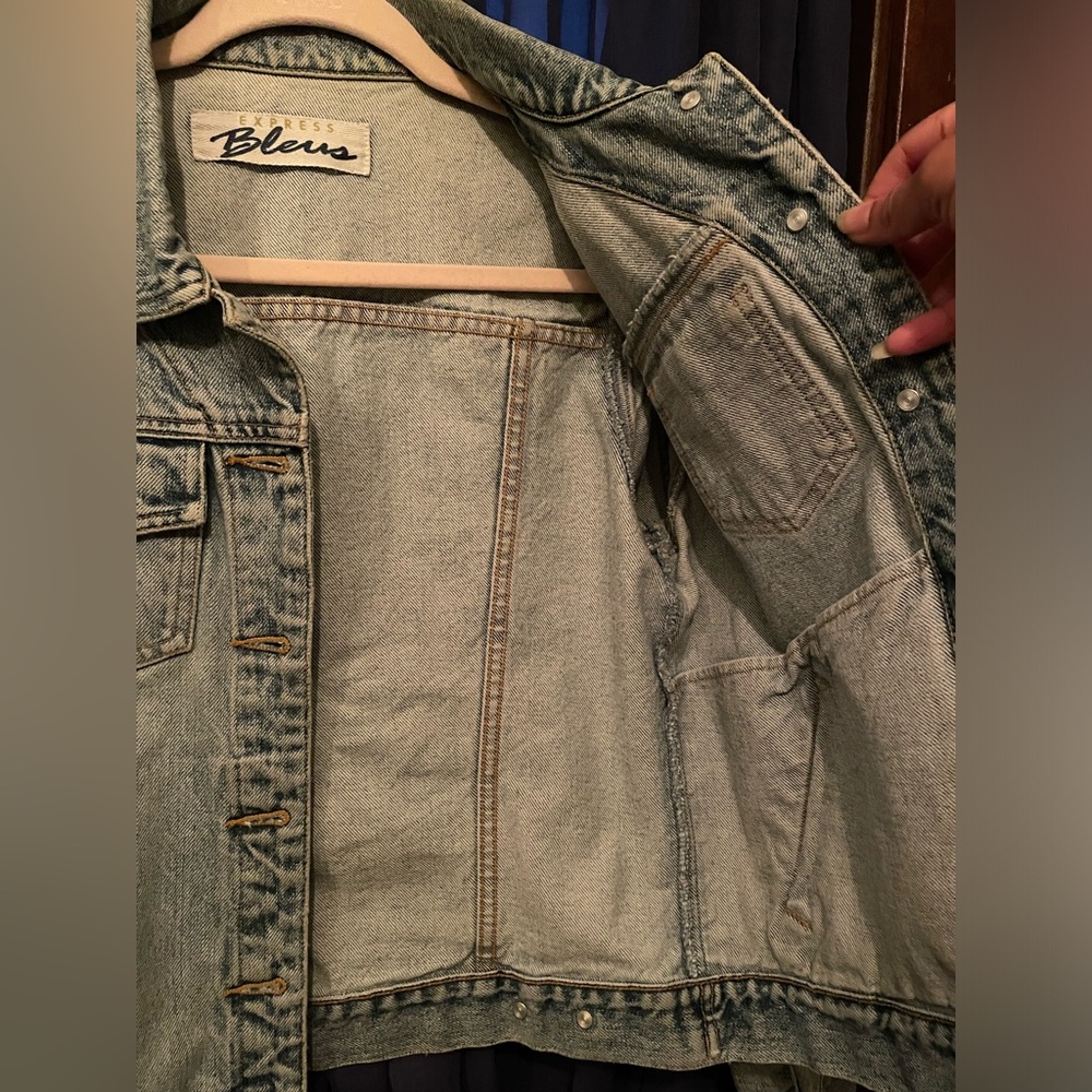 Vintage Express Blues Denim Jacket Size S - Picture 11 of 11
